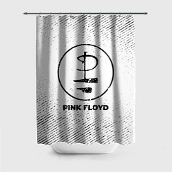 Шторка для душа Pink Floyd с потертостями на светлом фоне, цвет: 3D-принт