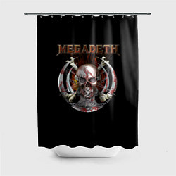 Шторка для ванной Megadeth - боевой череп