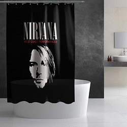 Шторка для душа Nirvana - Kurt Cobain, цвет: 3D-принт — фото 2