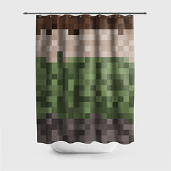 Шторка для душа Пиксельная текстура, цвет: 3D-принт