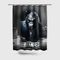 Шторка для душа Payday 3 big gorilla, цвет: 3D-принт