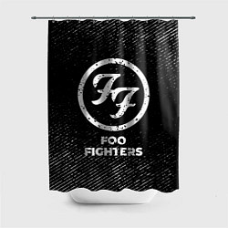 Шторка для ванной Foo Fighters с потертостями на темном фоне