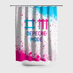 Шторка для ванной Depeche Mode neon gradient style