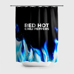 Шторка для ванной Red Hot Chili Peppers blue fire