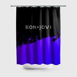 Шторка для душа Bon Jovi purple grunge, цвет: 3D-принт