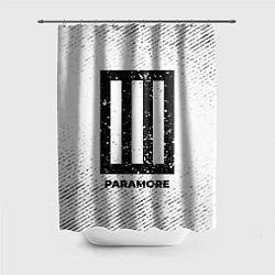 Шторка для ванной Paramore с потертостями на светлом фоне
