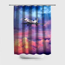 Шторка для ванной Ту-154Б 2 Розовый закат