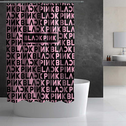 Шторка для душа Blackpink - pink text, цвет: 3D-принт — фото 2