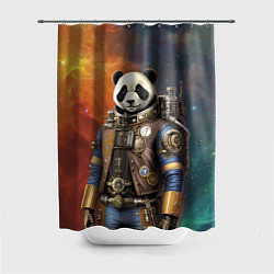 Шторка для душа Панда-космонавт - стимпанк, цвет: 3D-принт