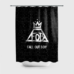 Шторка для ванной Fall Out Boy glitch на темном фоне