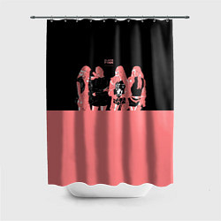 Шторка для душа BLACK PINK на черно-розовом, цвет: 3D-принт