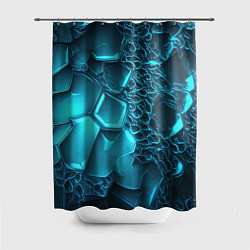 Шторка для душа Ледяные разломленные плиты, цвет: 3D-принт