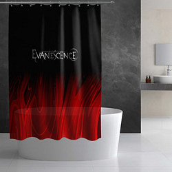 Шторка для душа Evanescence red plasma, цвет: 3D-принт — фото 2