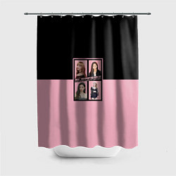 Шторка для ванной Черно-розовые K-pop группа