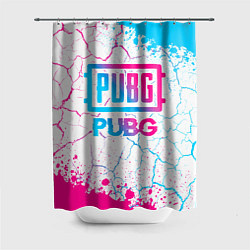 Шторка для душа PUBG neon gradient style, цвет: 3D-принт