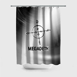 Шторка для ванной Megadeth glitch на светлом фоне