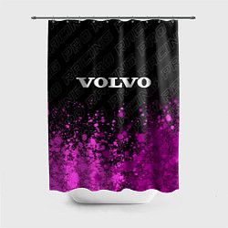 Шторка для душа Volvo pro racing: символ сверху, цвет: 3D-принт