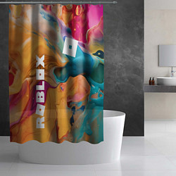 Шторка для душа Roblox Logo Color, цвет: 3D-принт — фото 2