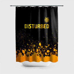 Шторка для душа Disturbed - gold gradient: символ сверху, цвет: 3D-принт