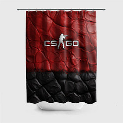 Шторка для ванной CS GO red black texture