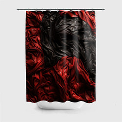 Шторка для ванной Black red texture