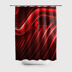 Шторка для ванной CS GO red abstract