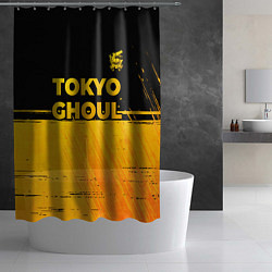 Шторка для душа Tokyo Ghoul - gold gradient: символ сверху, цвет: 3D-принт — фото 2
