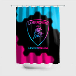 Шторка для ванной Lamborghini - neon gradient