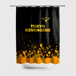 Шторка для душа Tokyo Revengers - gold gradient: символ сверху, цвет: 3D-принт