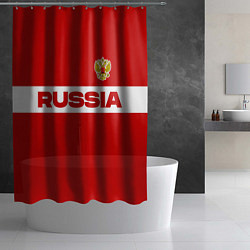 Шторка для душа Russia - красно-белый, цвет: 3D-принт — фото 2