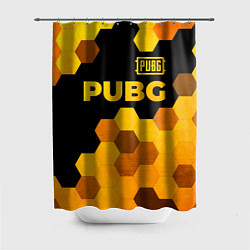 Шторка для душа PUBG - gold gradient: символ сверху, цвет: 3D-принт