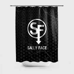 Шторка для ванной Sally Face glitch на темном фоне