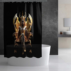 Шторка для душа Египтянка на золотом троне, цвет: 3D-принт — фото 2