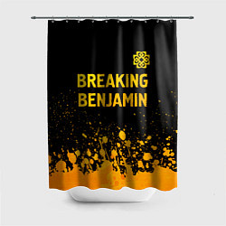 Шторка для ванной Breaking Benjamin - gold gradient: символ сверху