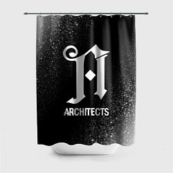Шторка для ванной Architects glitch на темном фоне