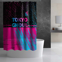 Шторка для душа Tokyo Ghoul - neon gradient: символ сверху, цвет: 3D-принт — фото 2