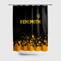 Шторка для душа Behemoth - gold gradient: символ сверху, цвет: 3D-принт