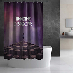 Шторка для душа Imagine Dragons обложка альбома Night Visions, цвет: 3D-принт — фото 2
