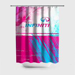 Шторка для ванной Infiniti neon gradient style: символ сверху