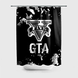 Шторка для ванной GTA glitch на темном фоне