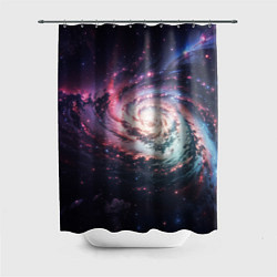 Шторка для душа Спиральная галактика в космосе, цвет: 3D-принт