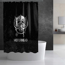 Шторка для душа Motorhead glitch на темном фоне, цвет: 3D-принт — фото 2