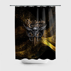 Шторка для ванной Baldurs Gate 3 logo gold black