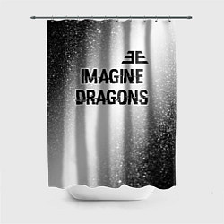 Шторка для ванной Imagine Dragons glitch на светлом фоне: символ све