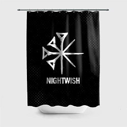Шторка для душа Nightwish glitch на темном фоне, цвет: 3D-принт