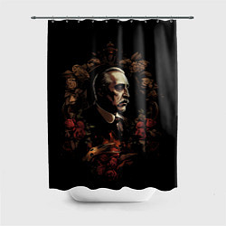 Шторка для душа Портрет Дон Вито Корлеоне, цвет: 3D-принт