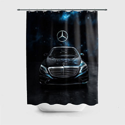 Шторка для ванной Mercedes Benz space background