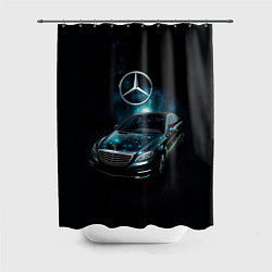 Шторка для ванной Mercedes Benz dark style