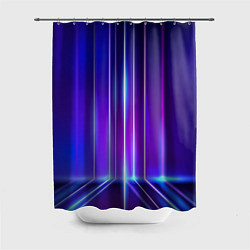 Шторка для ванной Neon glow - vaporwave - strips