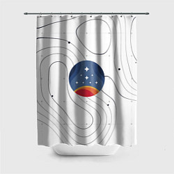 Шторка для душа Эмблема созвездия, цвет: 3D-принт